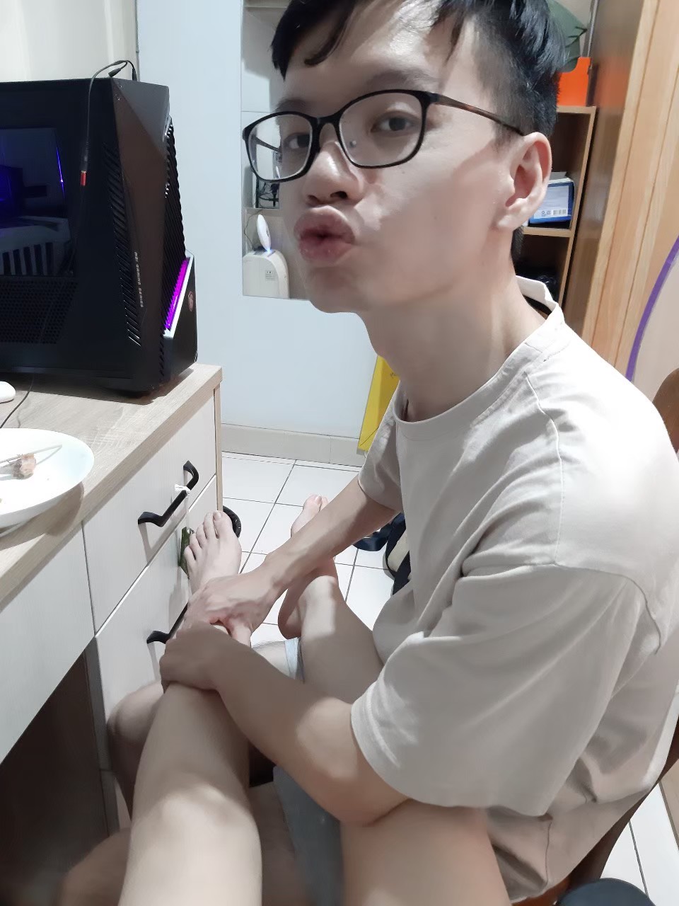 小均陪我線上家長日，吃披薩炸雞，開箱，散步